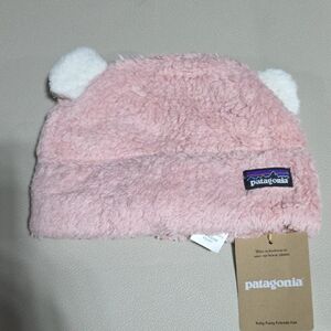 Patagonia Soft Pink Baby Hat with Ears